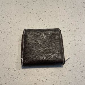 Small brown leather wallet